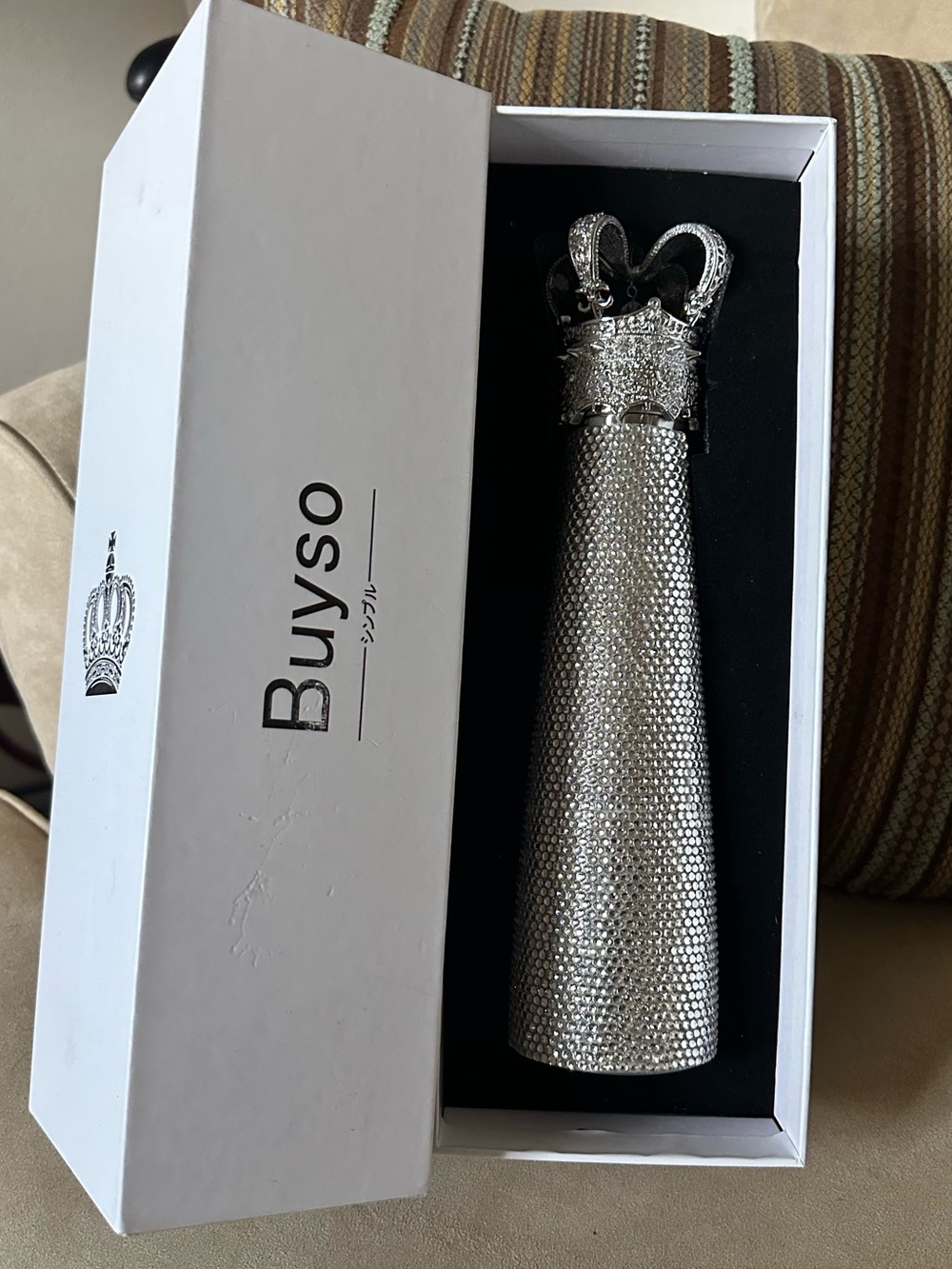 Bling Rhinestone Crown 17oz Stainless Steel Insulated Water Bottle NIB - Picture 4 of 8